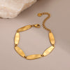 Wholesale Gold Electroplated Stainless Steel Geometric Fishshaped Bracelet For Women Office Lady Style