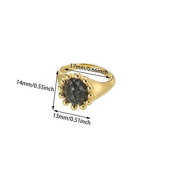 Wholesale Gold Electroplated Stainless Steel Women's Ring