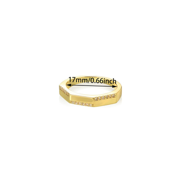 Wholesale Gold Electroplated Stainless Steel Women's Ring