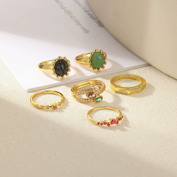 Wholesale Gold Electroplated Stainless Steel Women's Ring