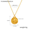 Wholesale Gold Plated Constellation Geometric Pattern Titanium Steel Pendant Necklace For Women