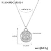Wholesale Gold Plated Constellation Geometric Pattern Titanium Steel Pendant Necklace For Women
