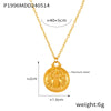 Wholesale Gold Plated Constellation Geometric Pattern Titanium Steel Pendant Necklace For Women