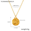 Wholesale Gold Plated Constellation Geometric Pattern Titanium Steel Pendant Necklace For Women