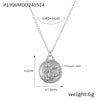 Wholesale Gold Plated Constellation Geometric Pattern Titanium Steel Pendant Necklace For Women