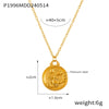 Wholesale Gold Plated Constellation Geometric Pattern Titanium Steel Pendant Necklace For Women