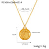 Wholesale Gold Plated Constellation Geometric Pattern Titanium Steel Pendant Necklace For Women