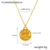 Wholesale Gold Plated Constellation Geometric Pattern Titanium Steel Pendant Necklace For Women