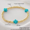 Wholesale Gold Plated Copper Cross Elastic Bracelet Jewelry For Unisex And Women