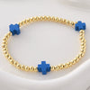 Wholesale Gold Plated Copper Cross Elastic Bracelet Jewelry For Unisex And Women