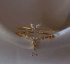 Wholesale Gold Plated Copper Fashion Retro Cute Sweet Style Pink Heart Shaped Butterfly Flower Opening Ring For Women