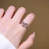 Wholesale Gold Plated Copper Geometric Light Luxury Style Open Hand Jewelry Hip Hop Ring Bracelet For Women