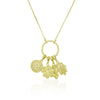 Wholesale Gold Plated Copper Round Pendant Key Ring Necklace For Women