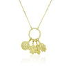 Wholesale Gold Plated Copper Round Pendant Key Ring Necklace For Women