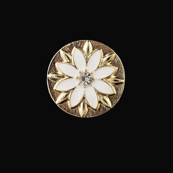 Wholesale Gold Plated Flower Shaped Electroplated Silk Scarf Buckle For Women