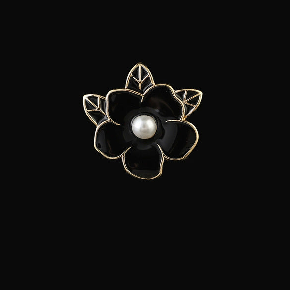 Wholesale Gold Plated Flower Shaped Electroplated Silk Scarf Buckle For Women