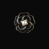 Wholesale Gold Plated Flower Shaped Electroplated Silk Scarf Buckle For Women