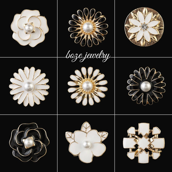 Wholesale Gold Plated Flower Shaped Electroplated Silk Scarf Buckle For Women