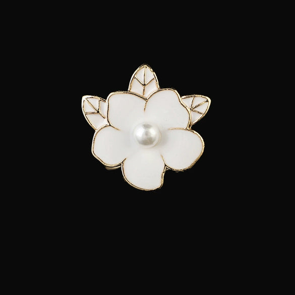 Wholesale Gold Plated Flower Shaped Electroplated Silk Scarf Buckle For Women