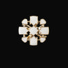 Wholesale Gold Plated Flower Shaped Electroplated Silk Scarf Buckle For Women