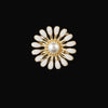 Wholesale Gold Plated Flower Shaped Electroplated Silk Scarf Buckle For Women