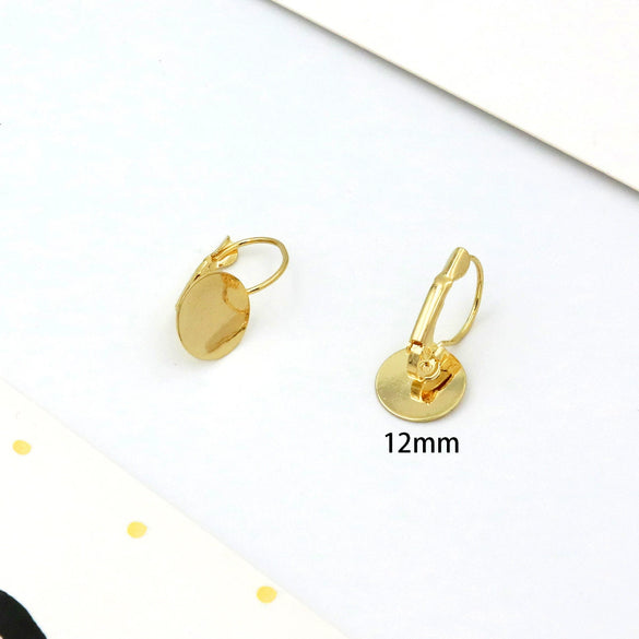 Wholesale Gold Plated French Buckle Ear Hook Accessories Electroplated Handmade Earring Material