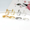 Wholesale Gold Plated French Buckle Ear Hook Accessories Electroplated Handmade Earring Material