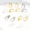 Wholesale Gold Plated French Buckle Ear Hook Accessories Electroplated Handmade Earring Material