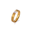 Wholesale Gold Plated Geometric And Ushaped Zircon 304 Stainless Steel Unisex Couple Tail Rings Cold Style