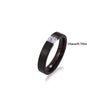 Wholesale Gold Plated Geometric And Ushaped Zircon 304 Stainless Steel Unisex Couple Tail Rings Cold Style