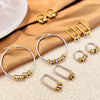 Wholesale Gold Plated Geometric Color Matching Stainless Steel Earrings For Women