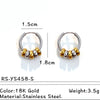 Wholesale Gold Plated Geometric Color Matching Stainless Steel Earrings For Women