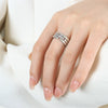 Wholesale Gold Plated Geometric Fashion Ring In Titanium Steel For Unisex With Electroplating Treatment