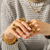 Wholesale Gold Plated Geometric Stainless Steel And Titanium Steel Jewelry For Women Necklace Bracelet Ring