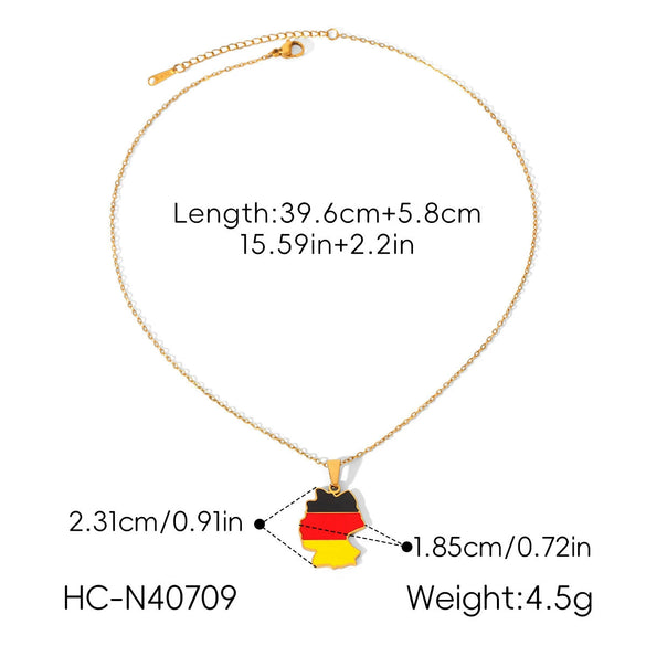 Wholesale Gold Plated Geometric Stainless Steel And Titanium Steel Necklace For Unisex