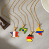 Wholesale Gold Plated Geometric Stainless Steel And Titanium Steel Necklace For Unisex
