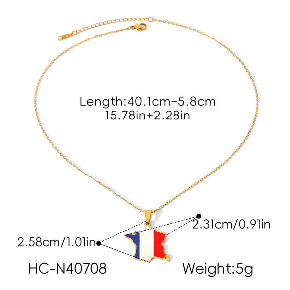 Wholesale Gold Plated Geometric Stainless Steel And Titanium Steel Necklace For Unisex