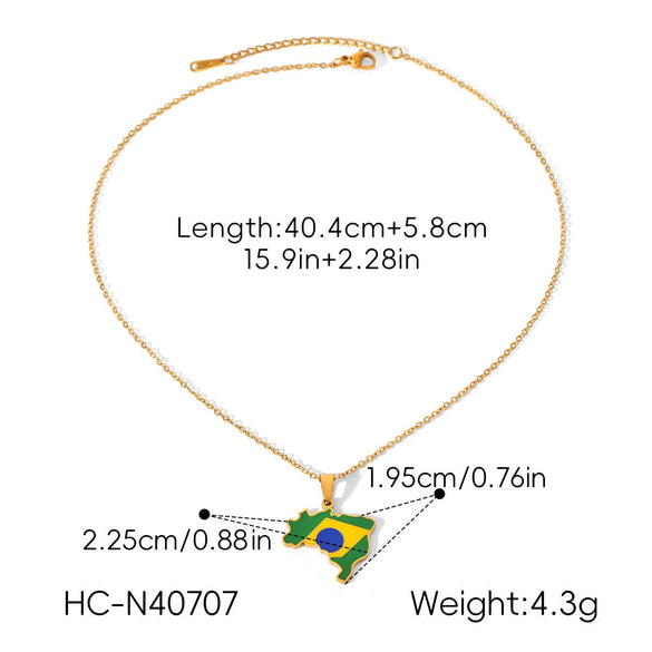 Wholesale Gold Plated Geometric Stainless Steel And Titanium Steel Necklace For Unisex