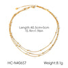Wholesale Gold Plated Geometric Stainless Steel Bead Chain Necklaces And Bracelets For Women