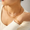 Wholesale Gold Plated Geometric Stainless Steel Bead Chain Necklaces And Bracelets For Women
