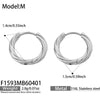 Wholesale Gold Plated Geometric Stainless Steel Hoop Earrings For Women Light Luxury Minimalist Niche Style