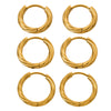 Wholesale Gold Plated Geometric Stainless Steel Hoop Earrings For Women Light Luxury Minimalist Niche Style
