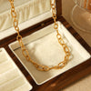 Wholesale Gold Plated Geometric Stainless Steel Oshaped Chain Necklace For Women