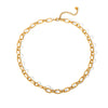Wholesale Gold Plated Geometric Stainless Steel Oshaped Chain Necklace For Women