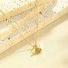 Wholesale Gold Plated Geometric Stainless Steel Pendant Necklace For Girls