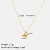 Wholesale Gold Plated Geometric Stainless Steel Pendant Necklace For Girls
