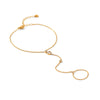 Wholesale Gold Plated Geometric Zircon Stainless Steel Necklace And Bracelet For Women