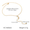 Wholesale Gold Plated Geometric Zircon Stainless Steel Necklace And Bracelet For Women