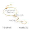 Wholesale Gold Plated Geometric Zircon Stainless Steel Necklace And Bracelet For Women