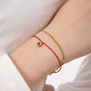 Wholesale Gold Plated Heart Geometric Simple Stainless Steel Pendant Bracelet For Women